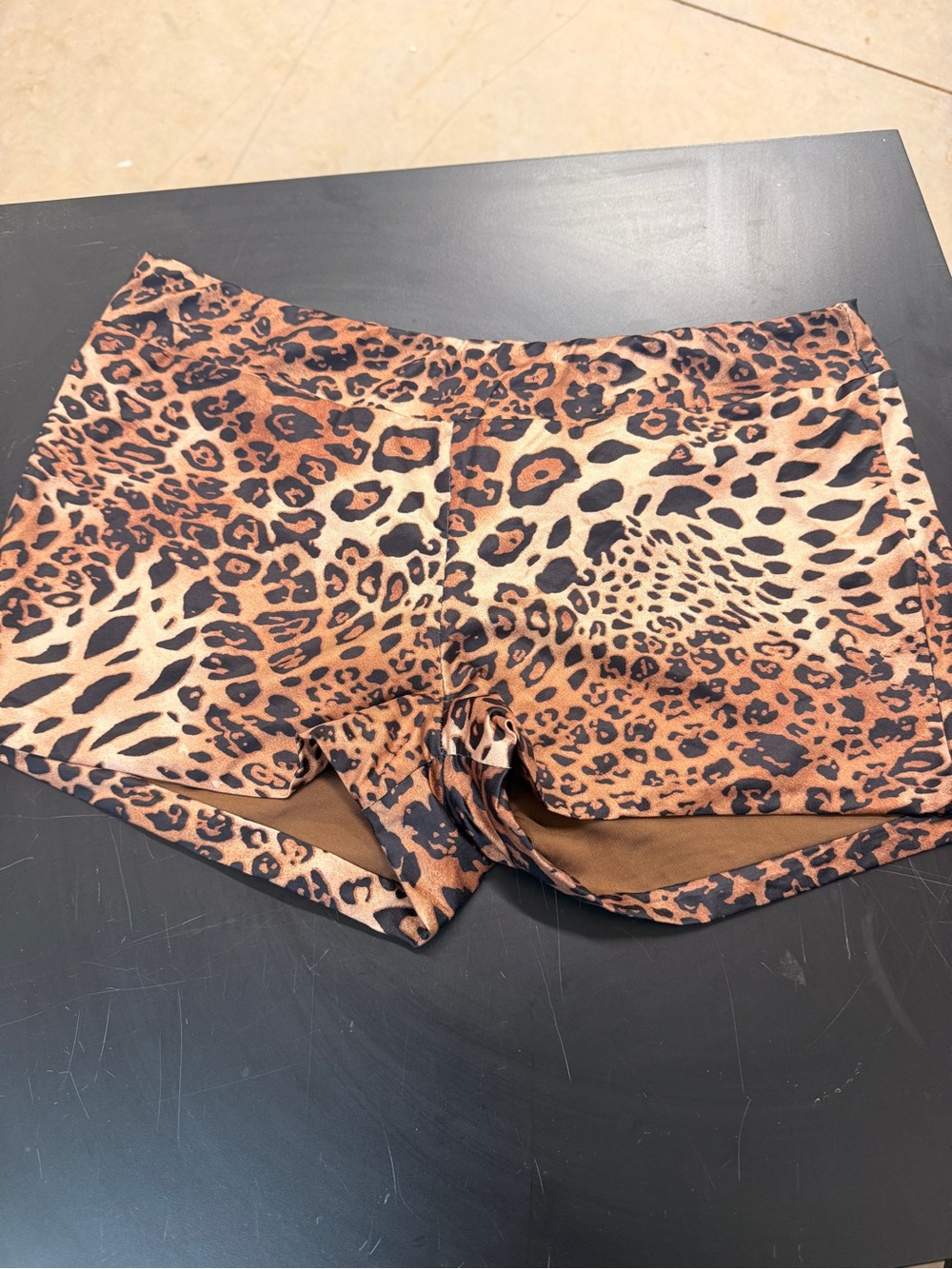 Princess Polly Leopard Print Bike Shorts - Brown & Black